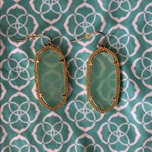 Kendra Scott chalcedony (mint) Elle earrings